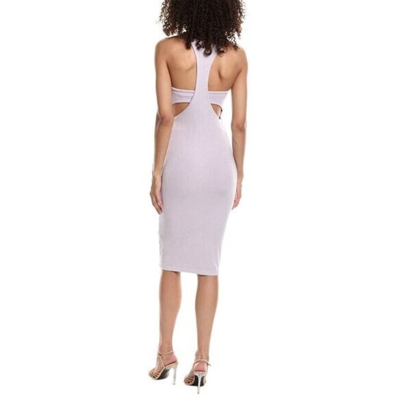 John Elliott Mineral Ribbed Midi Lavender Dress - Picture 2 of 8